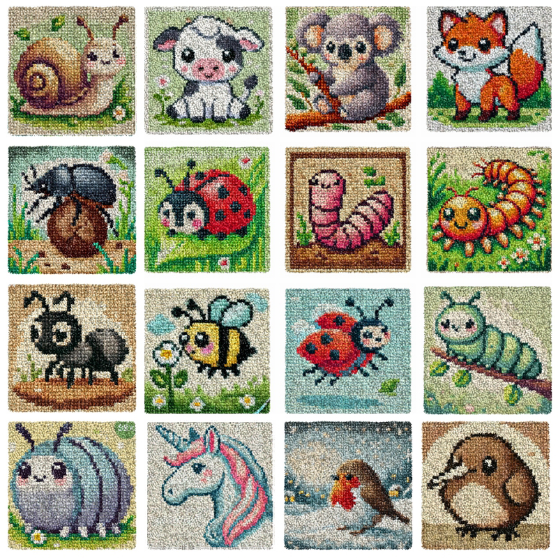Diy Home Electronics Projects - Cute Animals Embroidery Latch Hook Kit