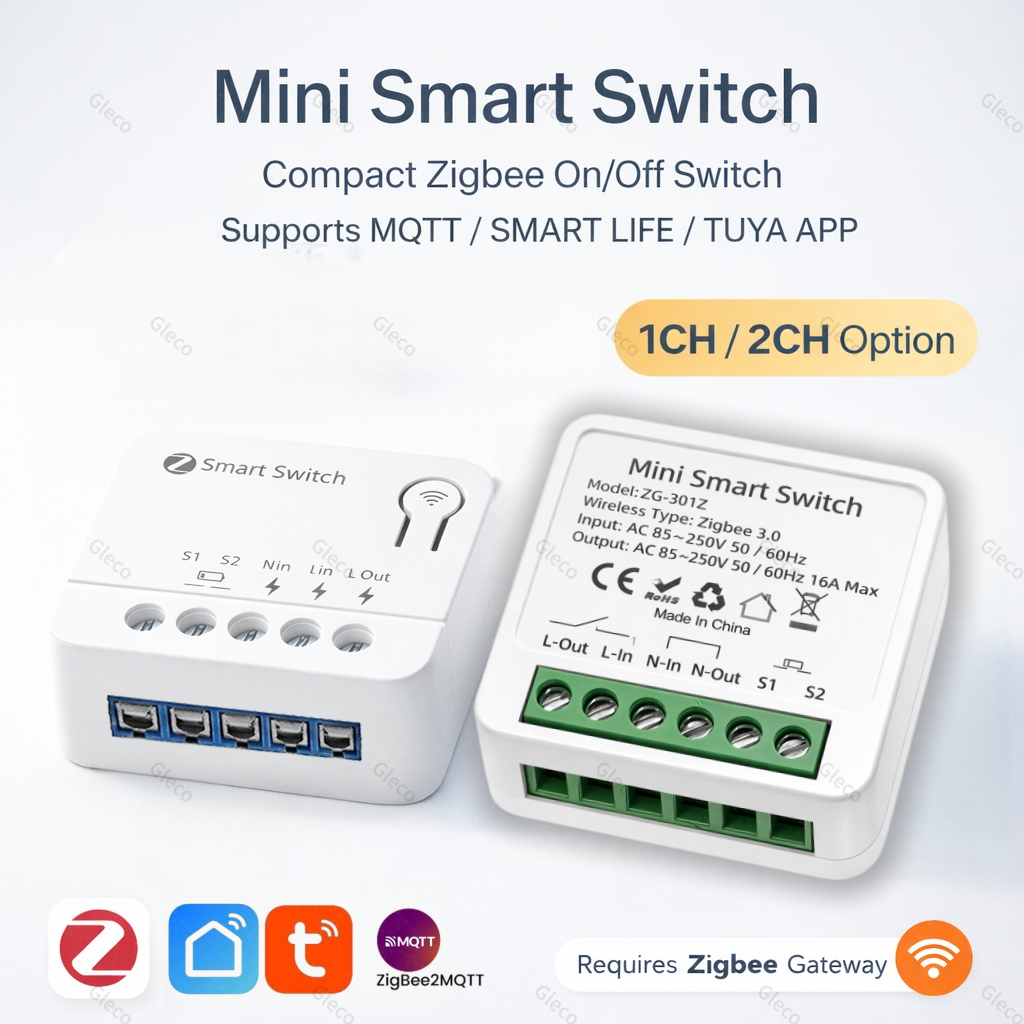 Diy Electronic Modules - Zigbee TUYA 1/2Gang Mini Smart Switch