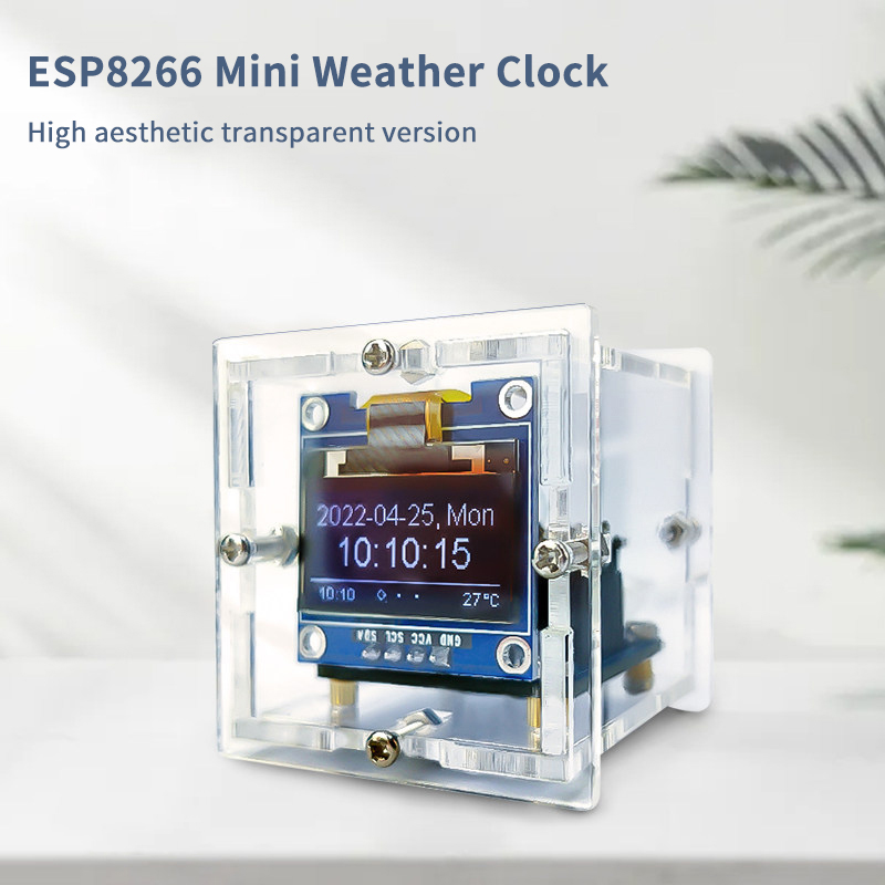 ESP8266 Mini Weather Clock Kit - Diy Home Electronics Projects reseña y precio