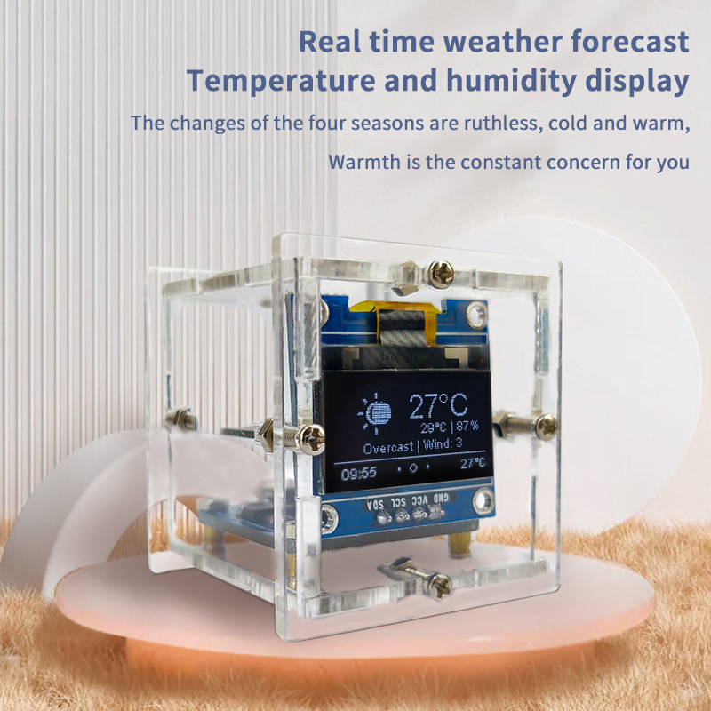 ESP8266 Mini Weather Clock Kit - Diy Home Electronics Projects reseña y precio