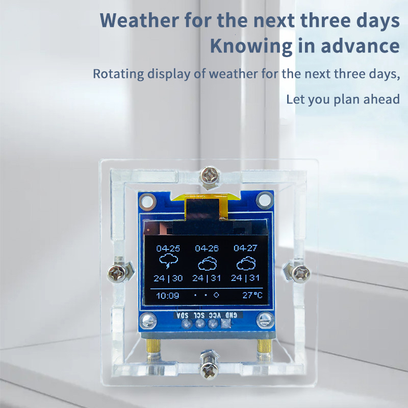 ESP8266 Mini Weather Clock Kit - Diy Home Electronics Projects reseña y precio