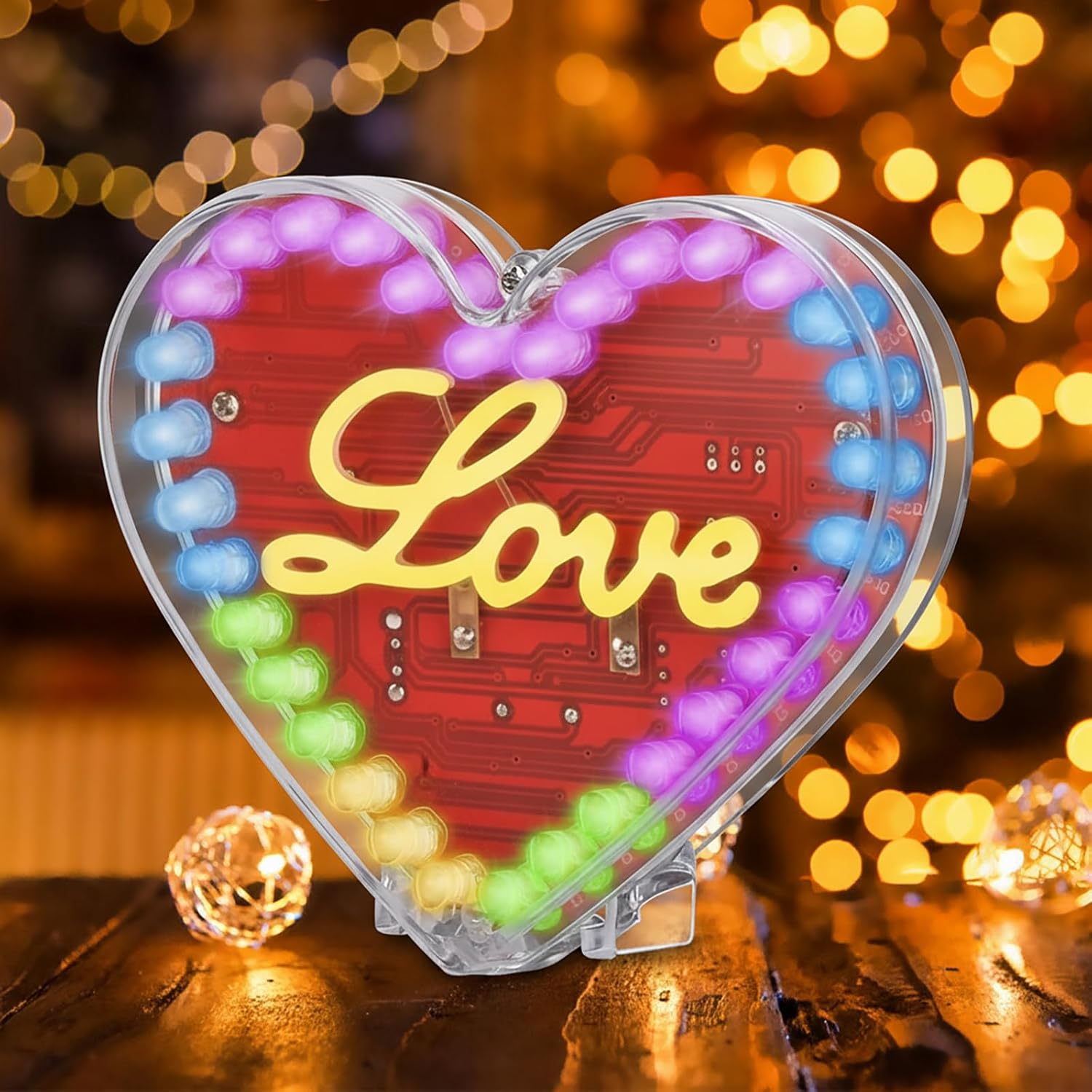 Heart Shaped LED Soldering Kit - Diy Electronics Filament reseña y precio
