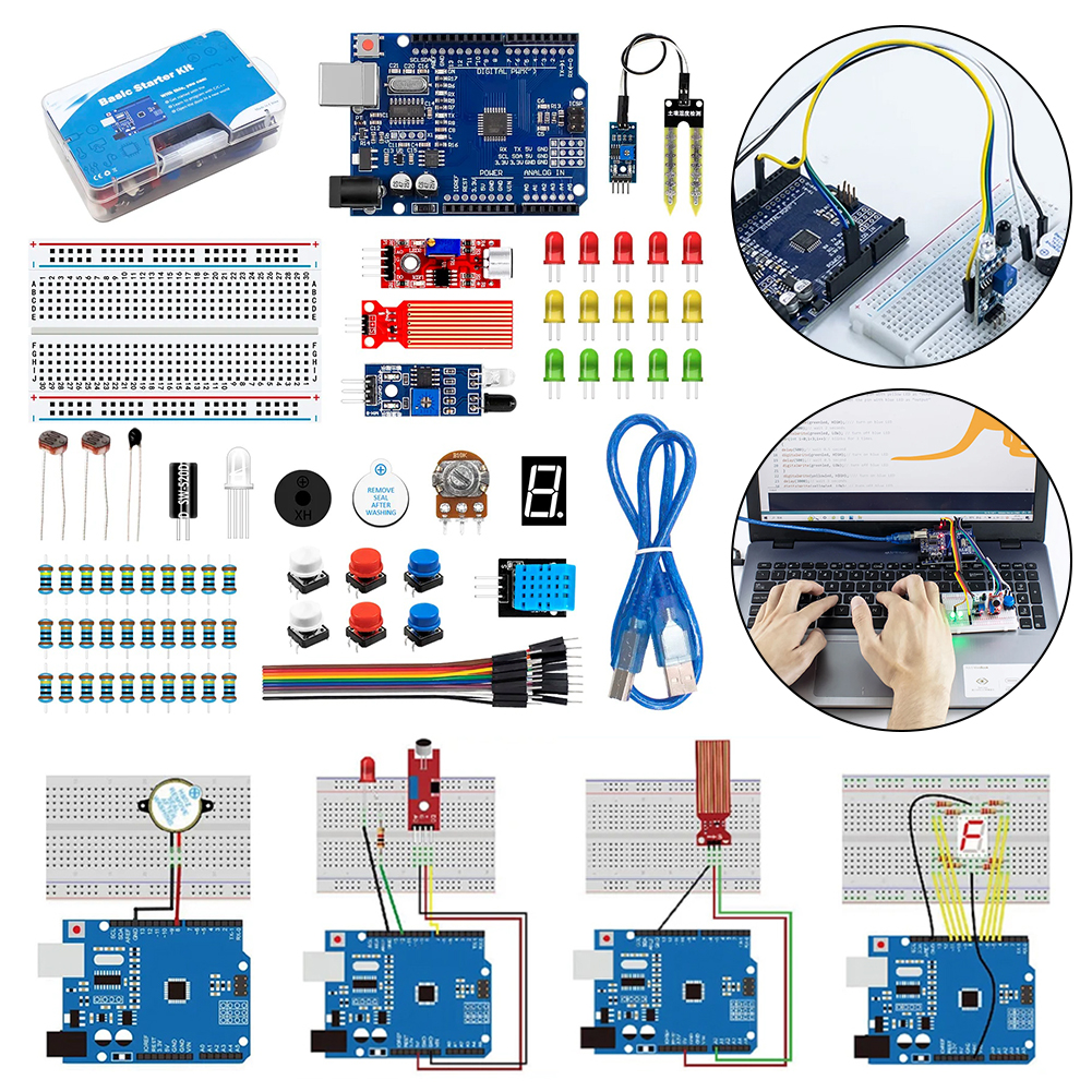 Basic Starter Kit with Breadbo - Diy Electronics Basics reseña y precio