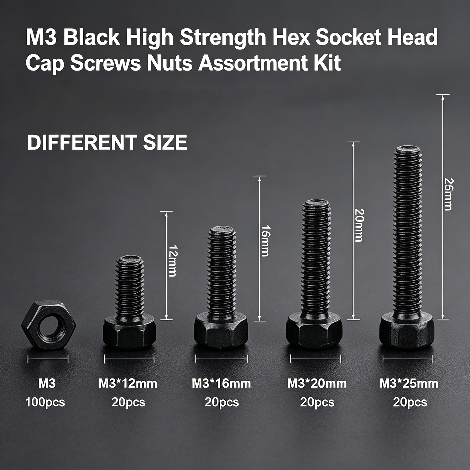 M3 Black Hex Socket Head Cap S - Diy Home Electronics Projects reseña y precio