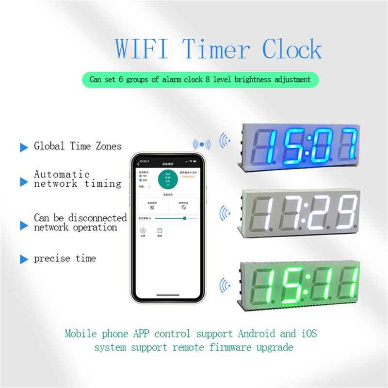 AA84 3X Wifi Time Service Cloc - Diy Electronic Modules reseña y precio