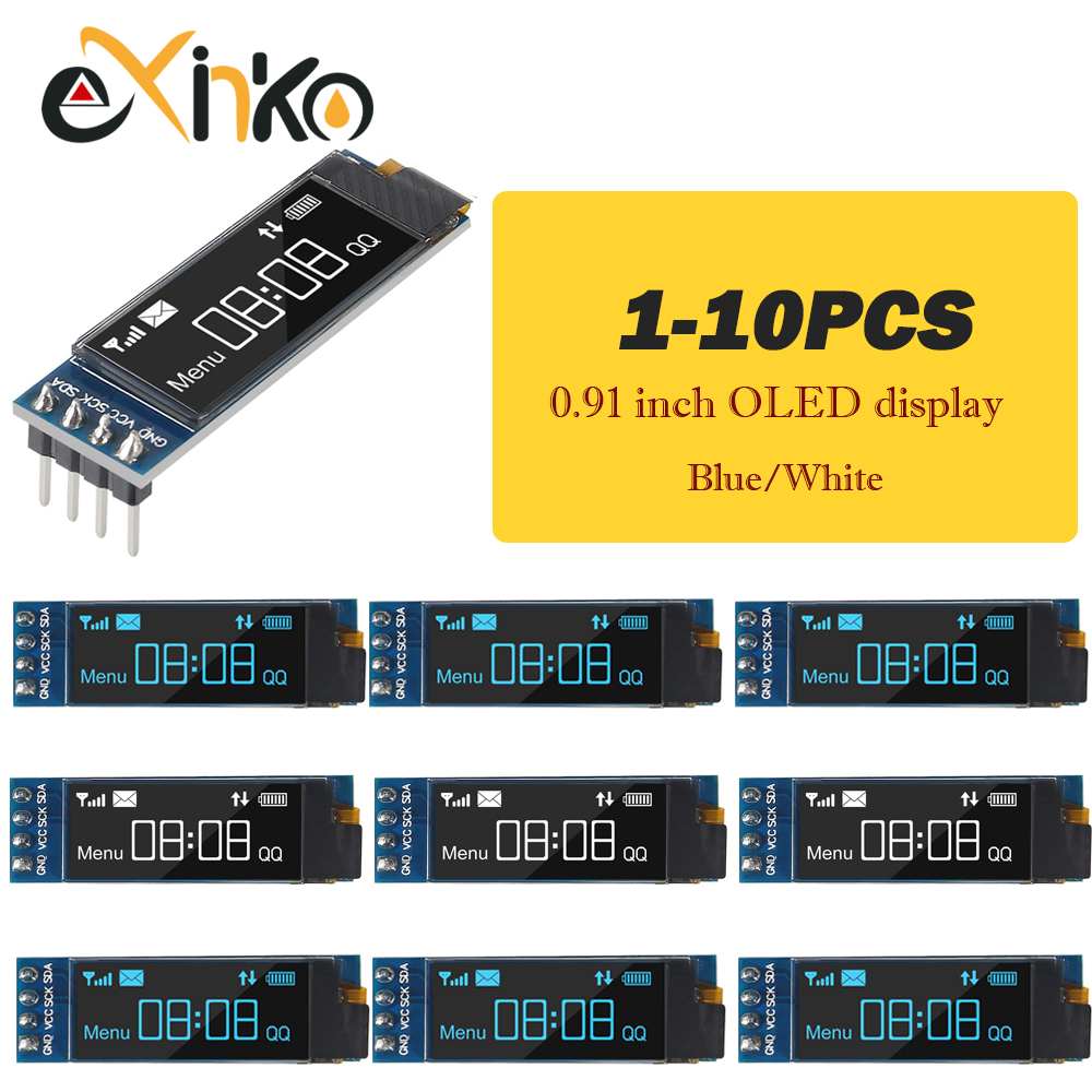 1-10pcs 0.91 inch OLED display - I2C Lcd Display reseña y precio