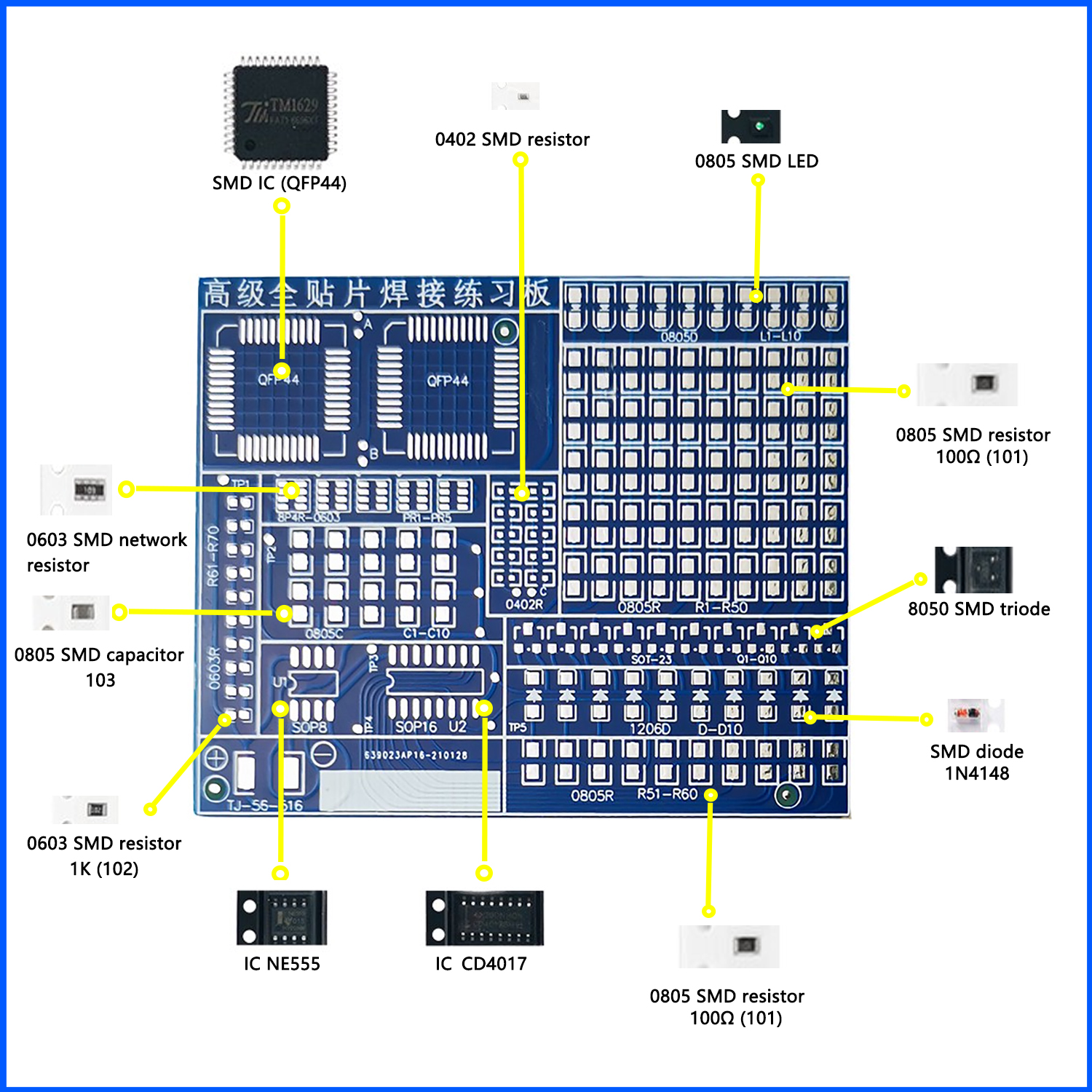 Soldering Practice Three-Piece - Diy Electronics Basics reseña y precio