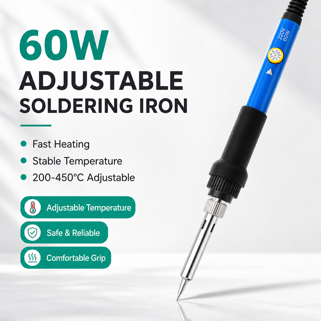 60W Adjustable Temp Soldering  - Diy Electronics Flux reseña y precio
