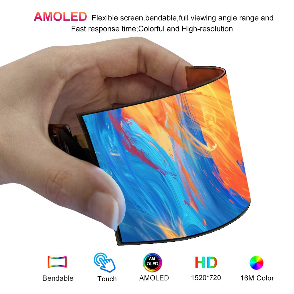 Wisecoco 5 Inch AMOLED Flexibl - Diy Wearable Electronics reseña y precio