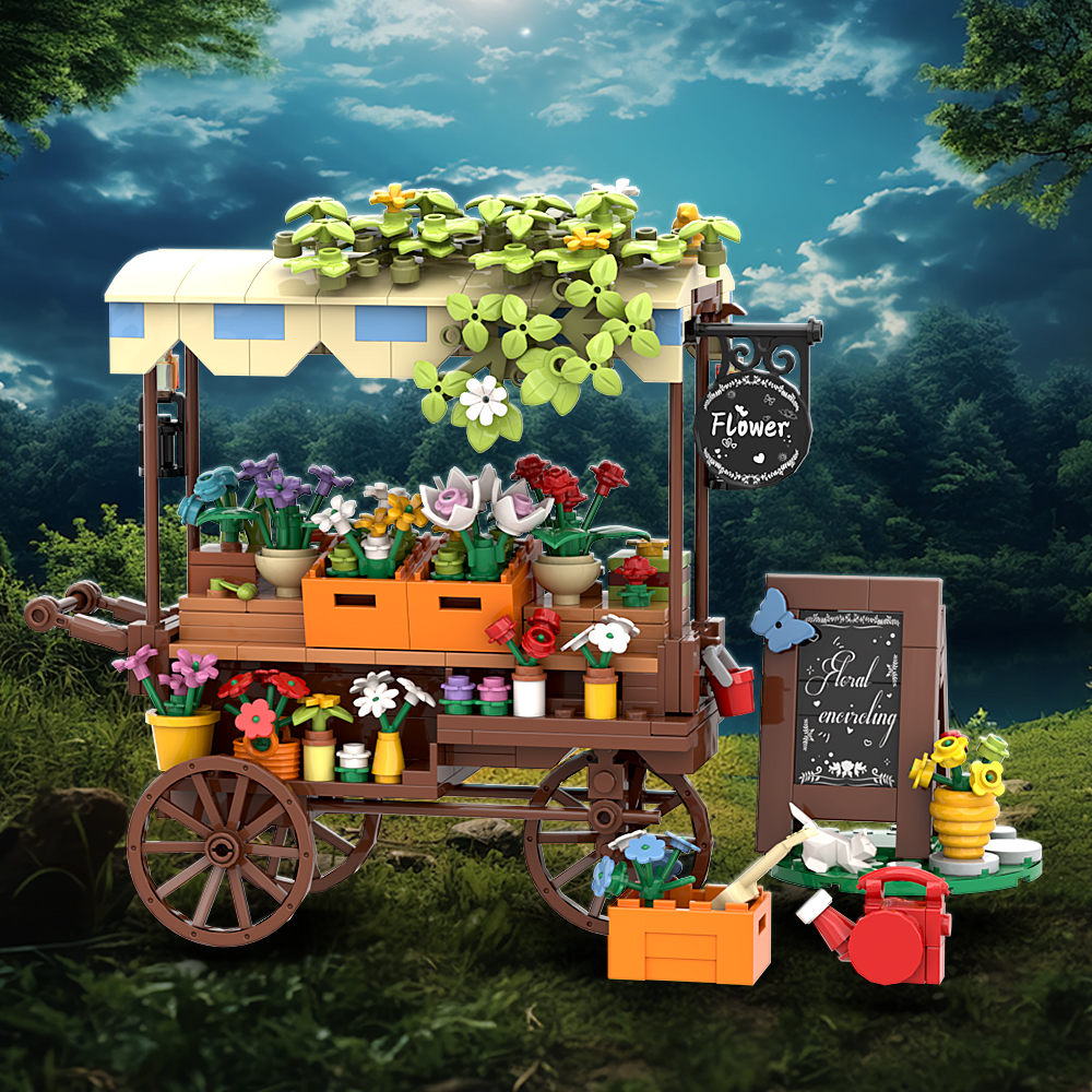 MOC Christmas Themed Flower St - Diy Electronics Market reseña y precio