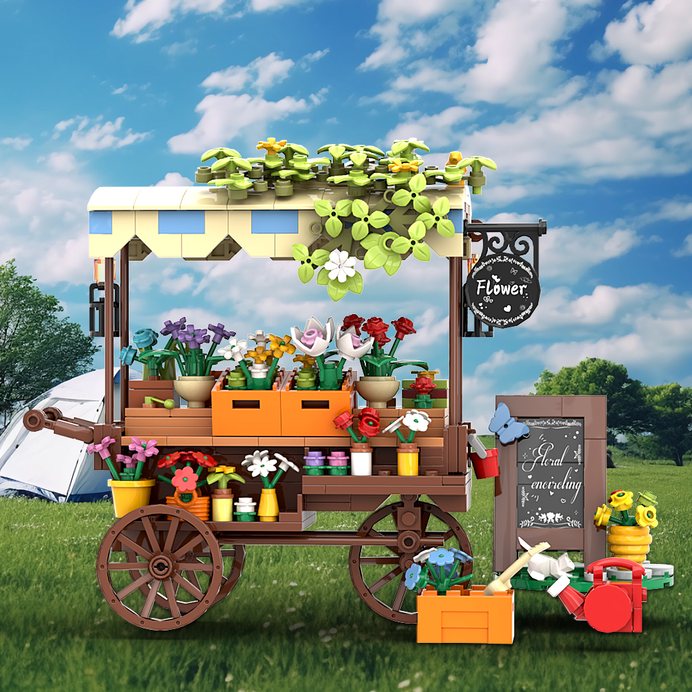 MOC Christmas Themed Flower St - Diy Electronics Market reseña y precio