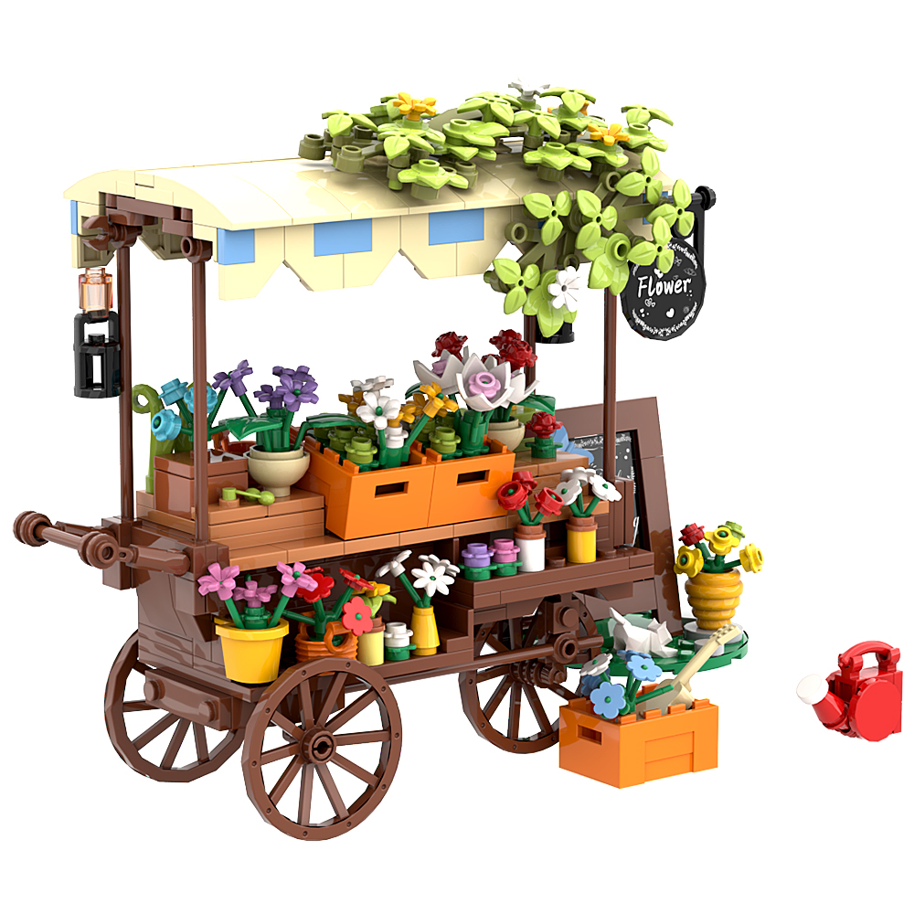 MOC Christmas Themed Flower St - Diy Electronics Market reseña y precio