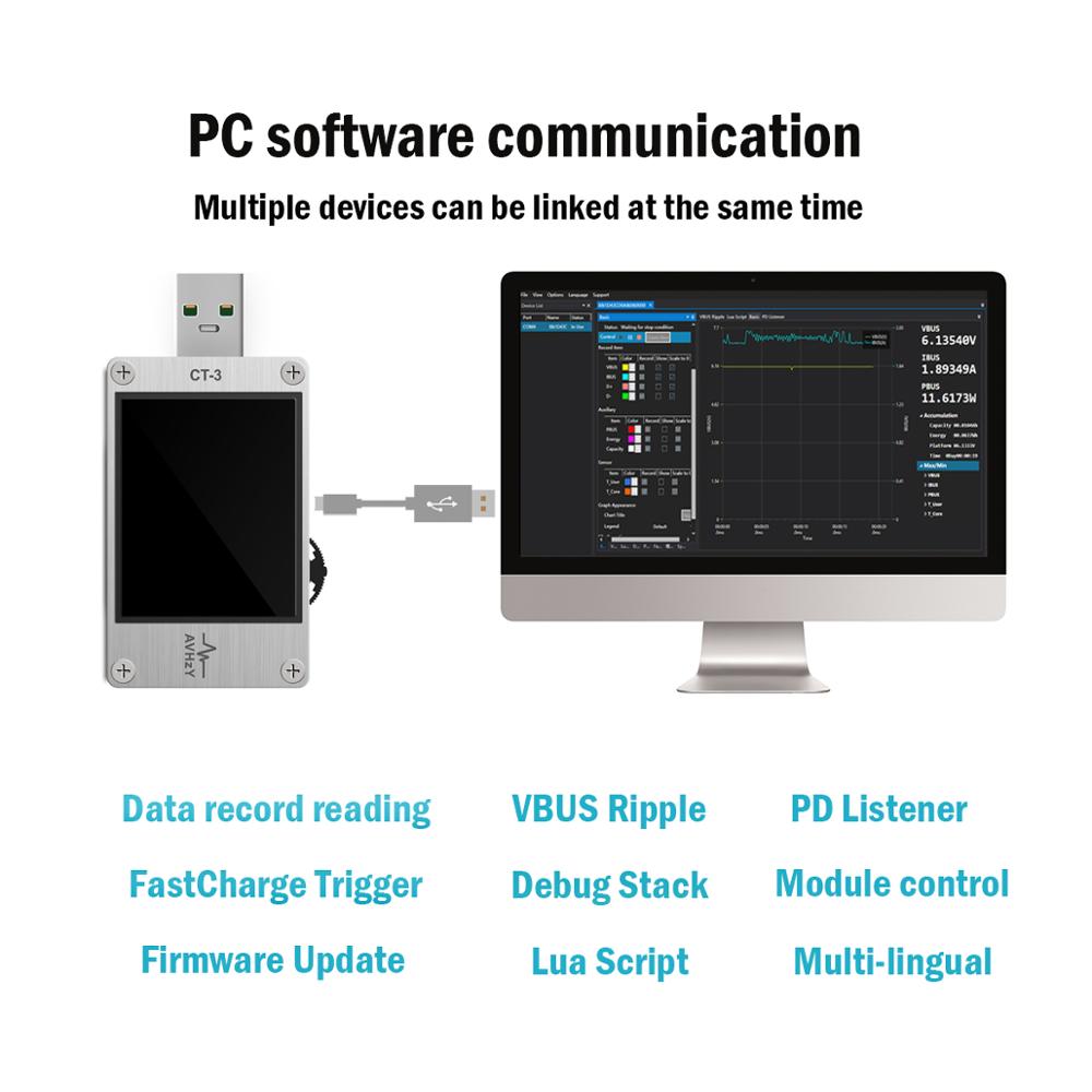 AVHzY USB 3.1 Power Meter  Dig - Logic Analyzer Usb reseña y precio
