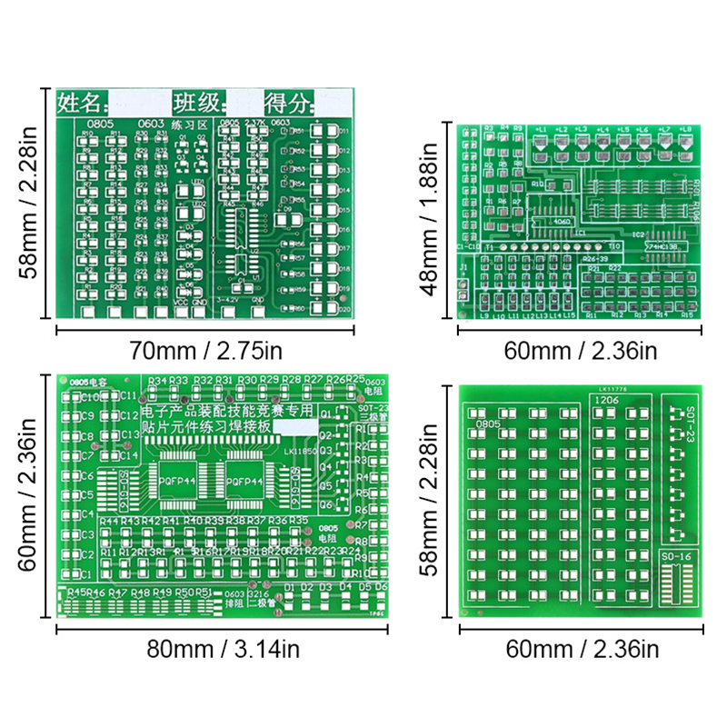 Soldering Practice Four-Piece  - Diy Electronics Basics reseña y precio