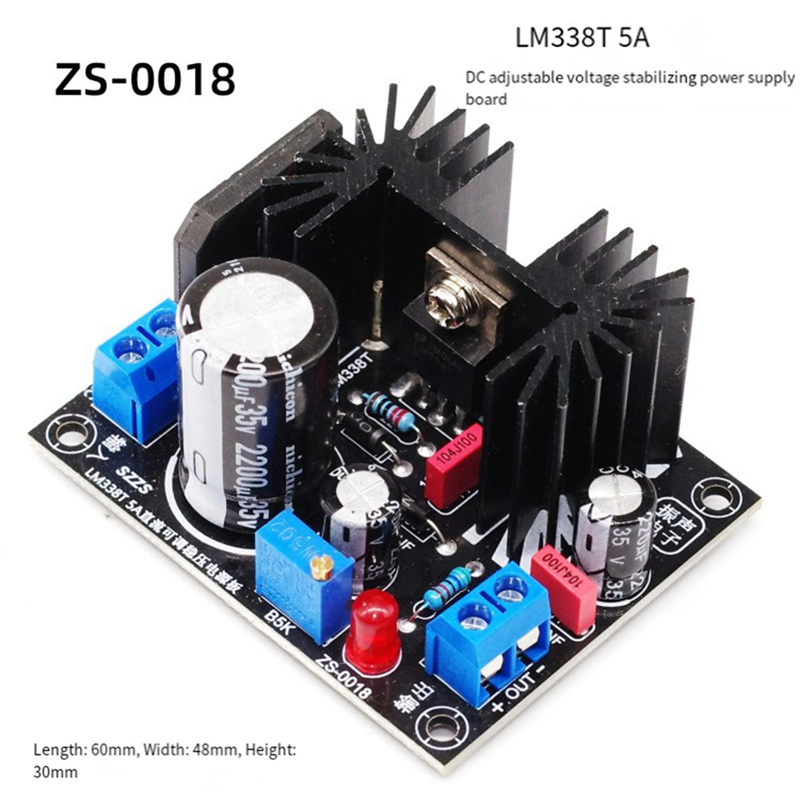 AAAEL-LM338 5A Adjustable Line - Diy Electronics Filament reseña y precio