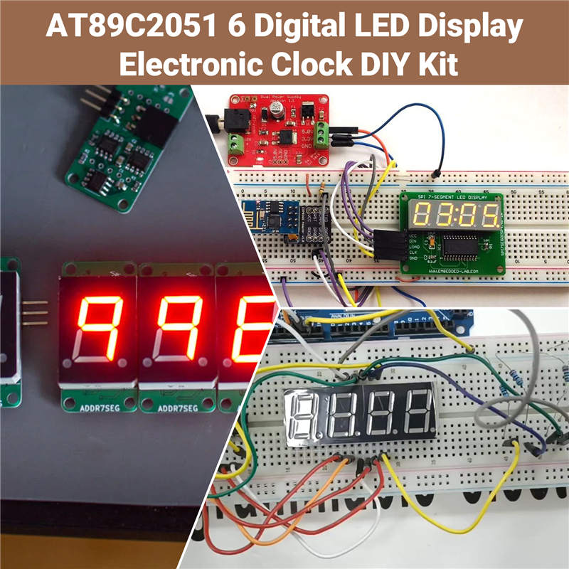Stylish-AT89C2051 6 Digital LE - Diy Electronics Flux reseña y precio