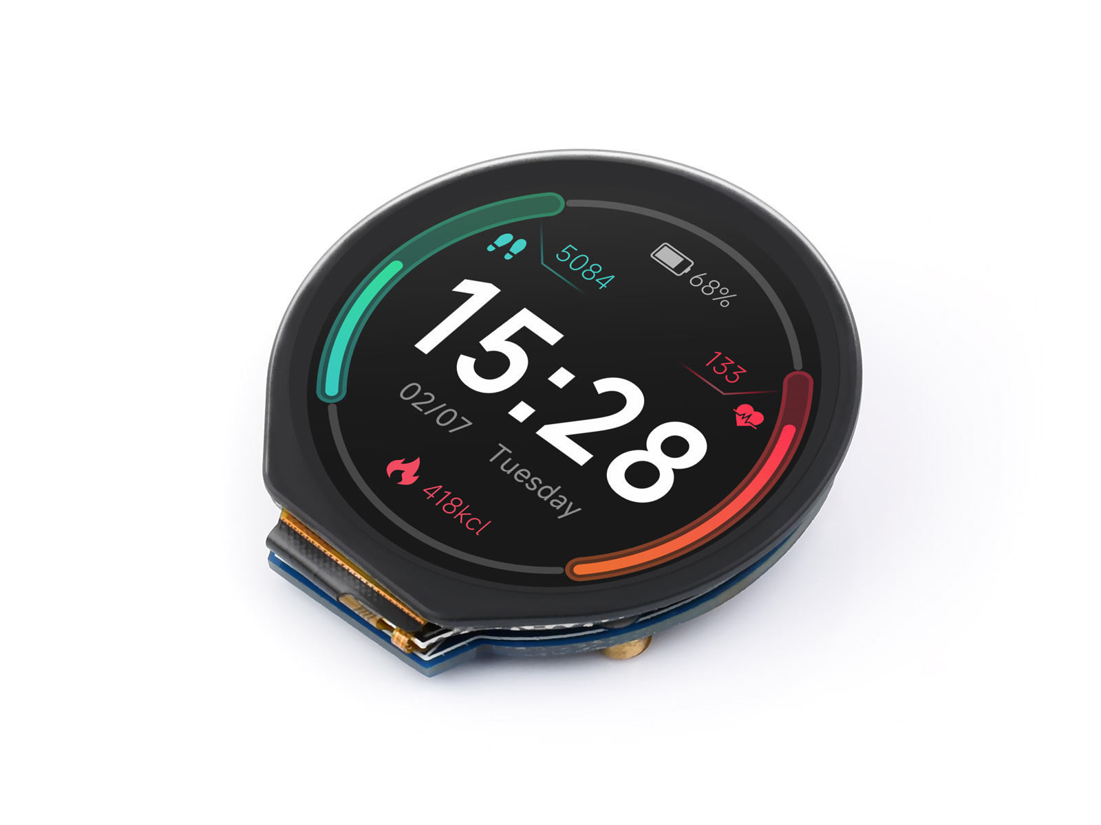 Waveshare 1.28inch Round LCD D - I2C Lcd Display reseña y precio