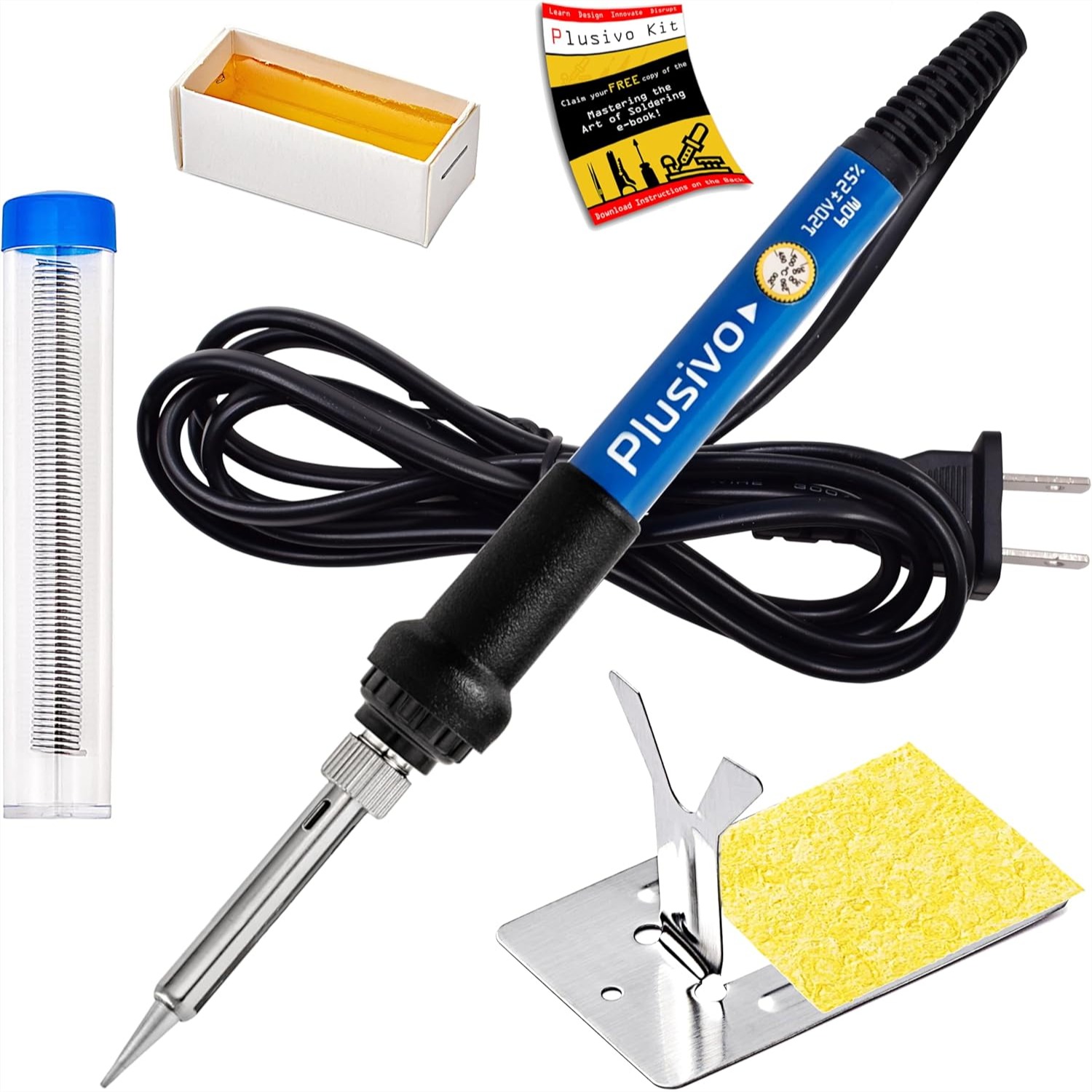 60W Soldering Iron Kit With Ad - Diy Electronics Flux reseña y precio
