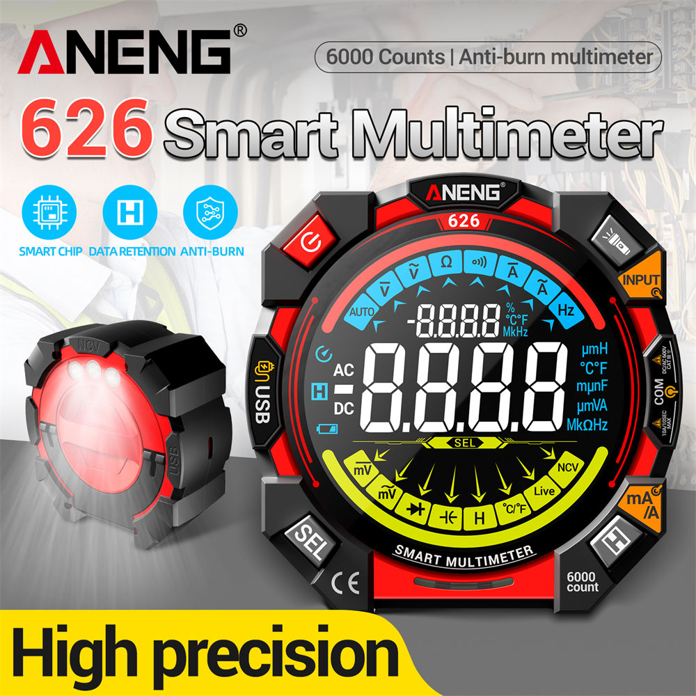 ANENG 626 Digital Multimeter 6 - Logic Analyzer Usb reseña y precio