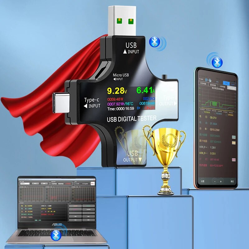 USB Tester DC Type-C PD Digita - Logic Analyzer Usb reseña y precio