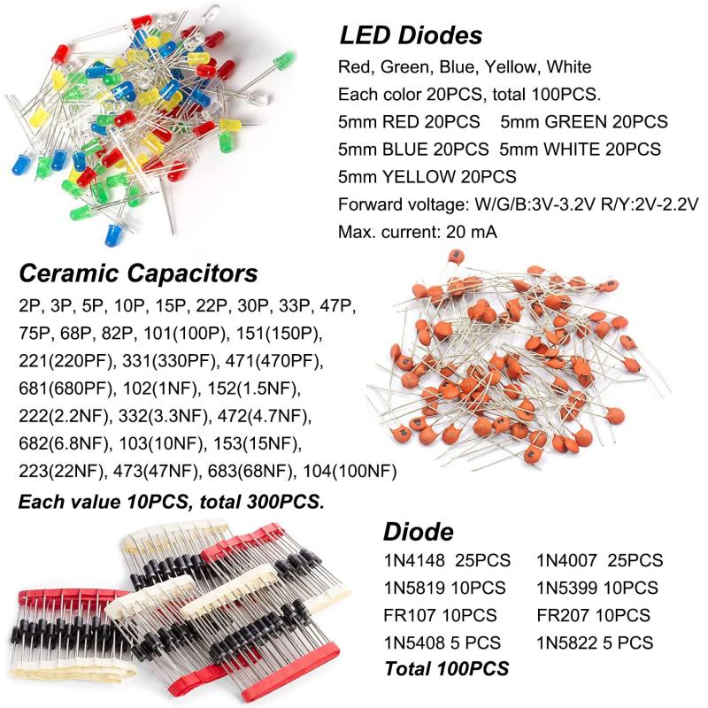 New 1400PCS Basic Electronic C - Diy Electronics Basics reseña y precio
