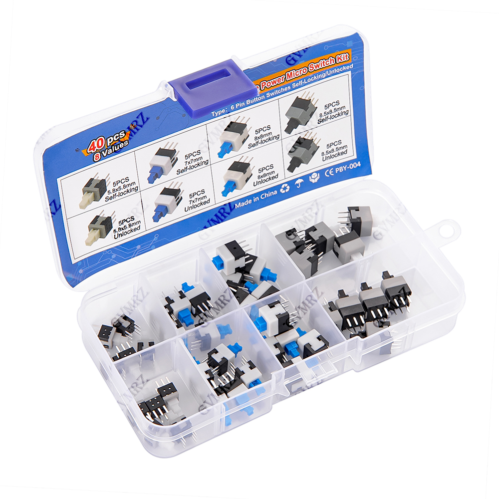 40PCS 8Values Push Tactile Mic - Diy Home Electronics Projects reseña y precio