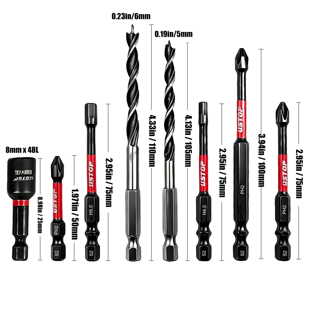 8-Piece Magnetic Impact Bit an - Diy Electronics Rack reseña y precio