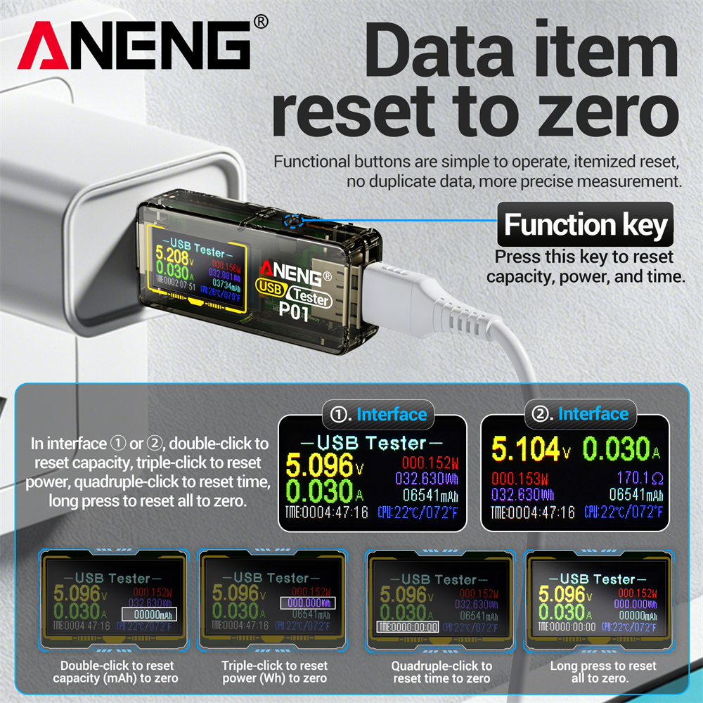 USB Tester ANENG P01 Multifunc - Logic Analyzer Usb reseña y precio