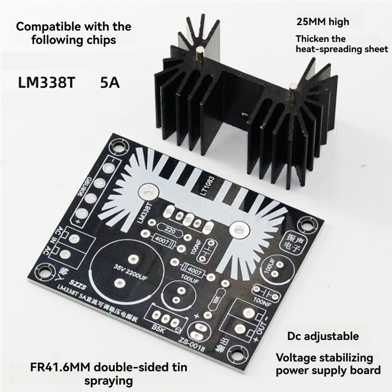 ABVO-LM338 5A Adjustable Linea - Diy Electronics Filament reseña y precio