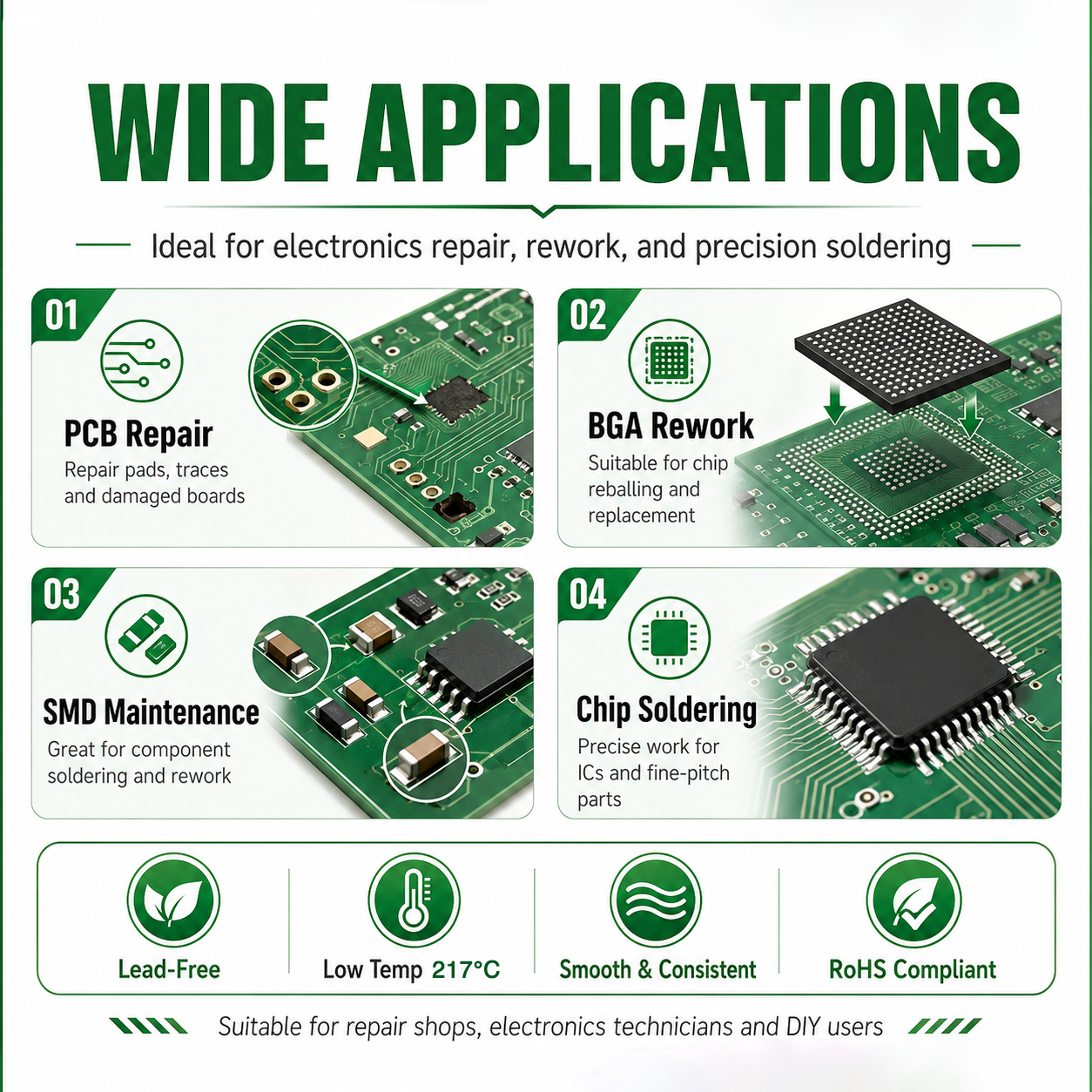 SAC305 Solder Paste Welding Ti - Diy Electronics Flux reseña y precio