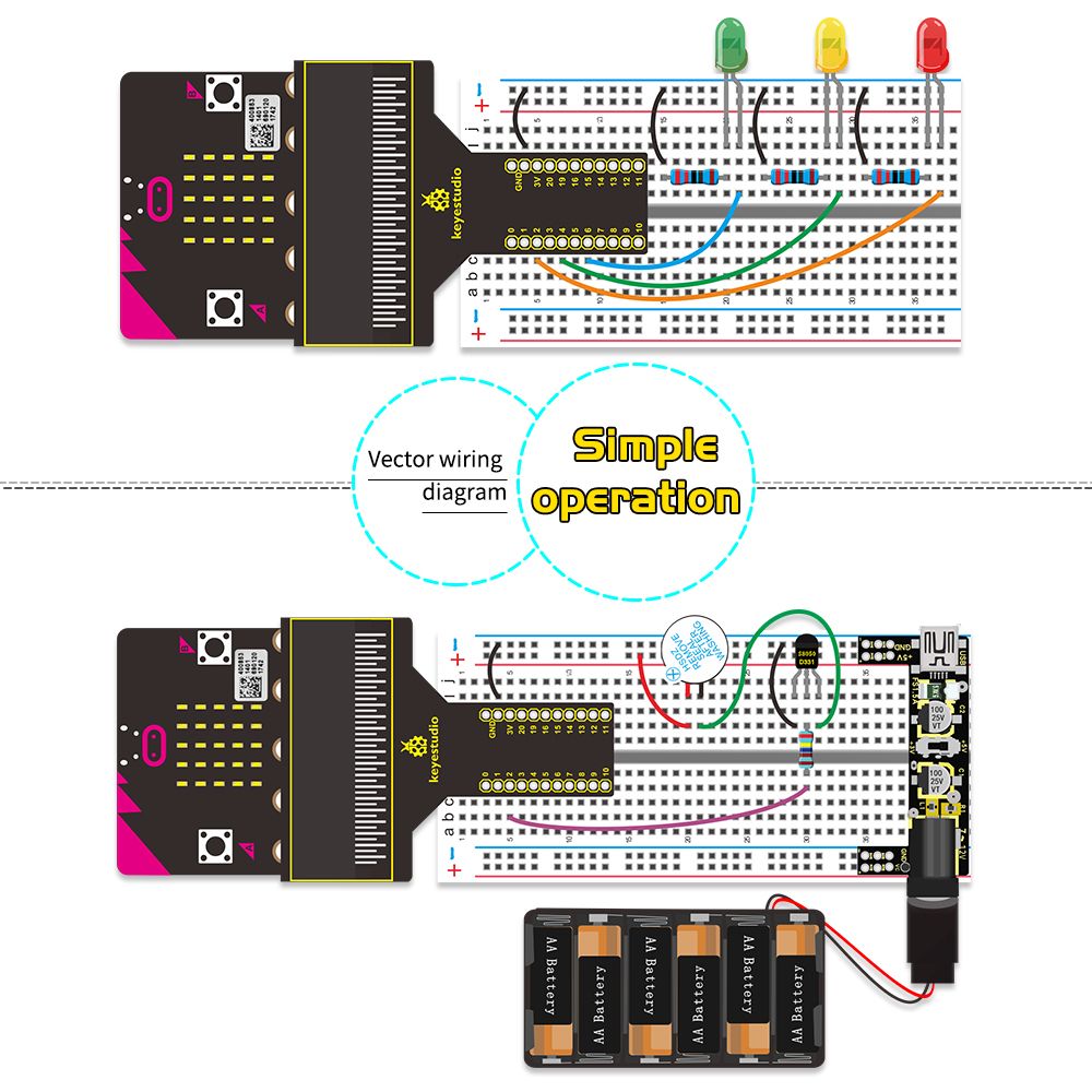 Keyestudio Micro:bit V2 Basic  - Diy Electronics Basics reseña y precio