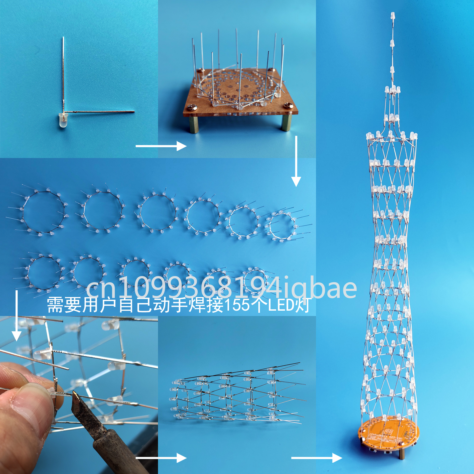 12-Layer Canton Tower DIY Kit  - Diy Electronics Course reseña y precio