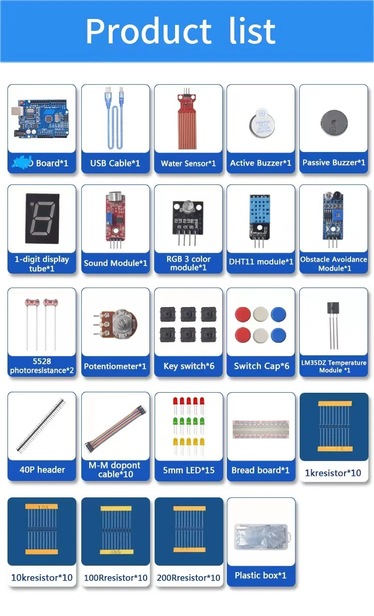 Basic Starter Kit for Arduino  - Diy Electronics Basics reseña y precio