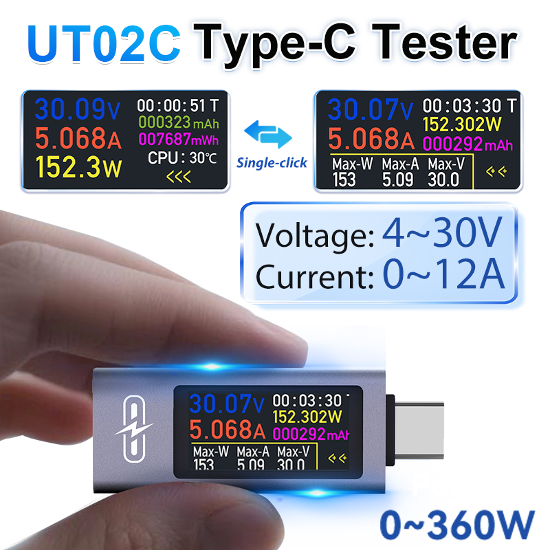 UT02C USB Color Screen Type-C  - Logic Analyzer Usb reseña y precio