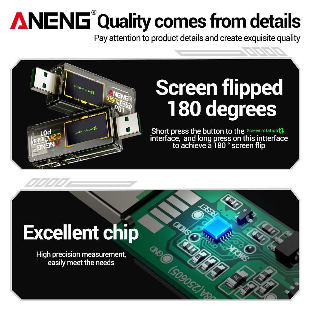ANENG P01 USB Type C Tester Di - Logic Analyzer Usb reseña y precio