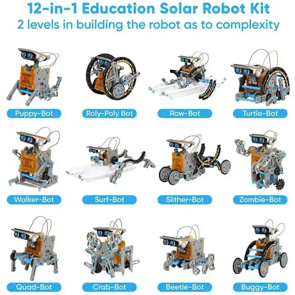 13 in 1 Solar Powered Robot Sc - Diy Electronics Tool Kit reseña y precio